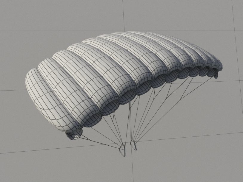 Parachute Pack - Animated game ready Low-poly 3D model_4