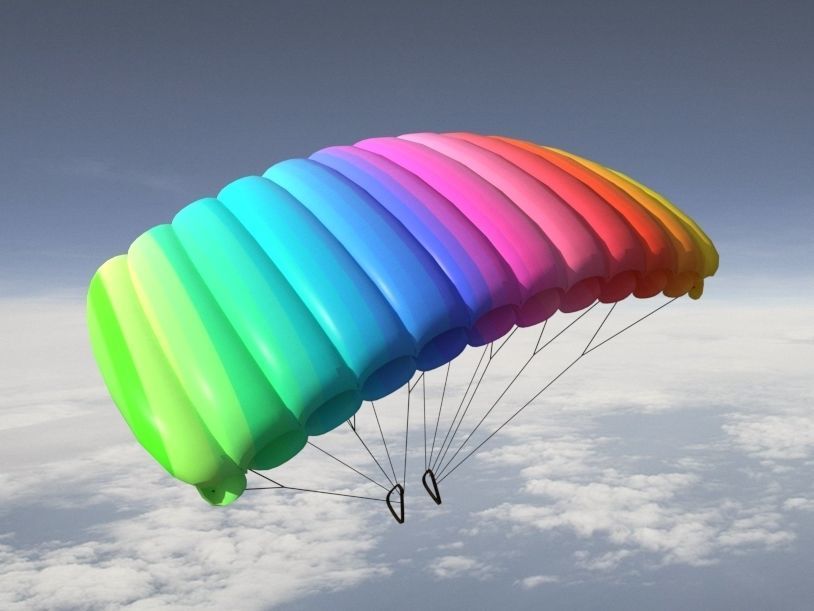 Parachute Pack - Animated game ready Low-poly 3D model_13