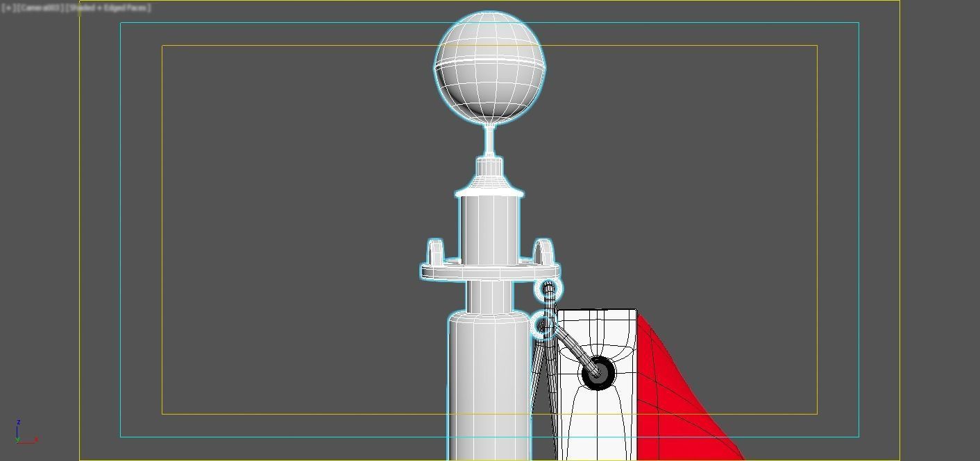 Canada Flag Pole 3D model_12