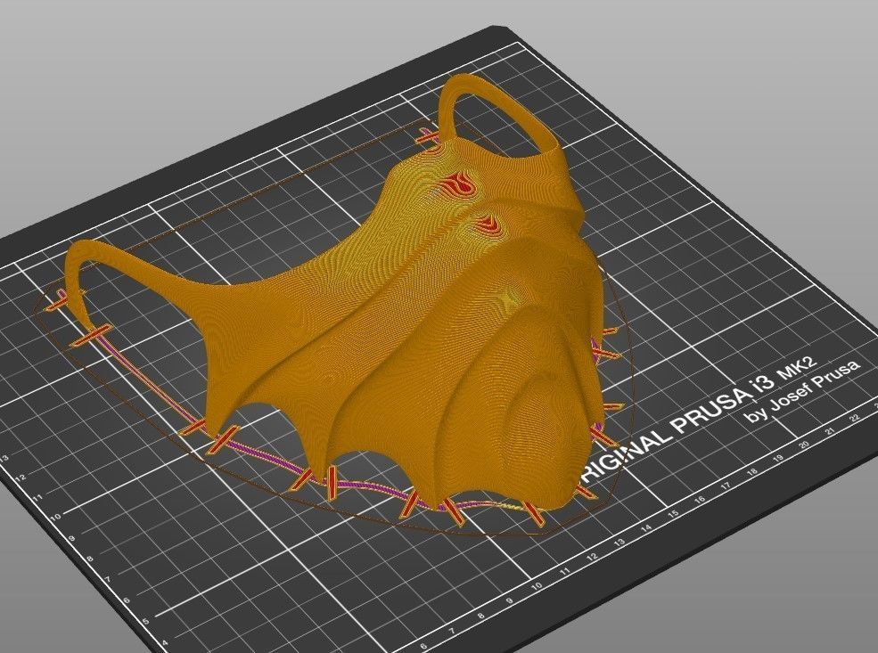 Mask cover mask - COVID - 2 types 3D print model_14