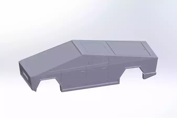 Cybertruck Aerodynamics Printable And Shell Models 3D print model