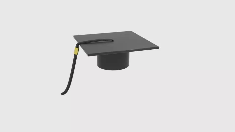 Graduation Hat Low-poly 3D model