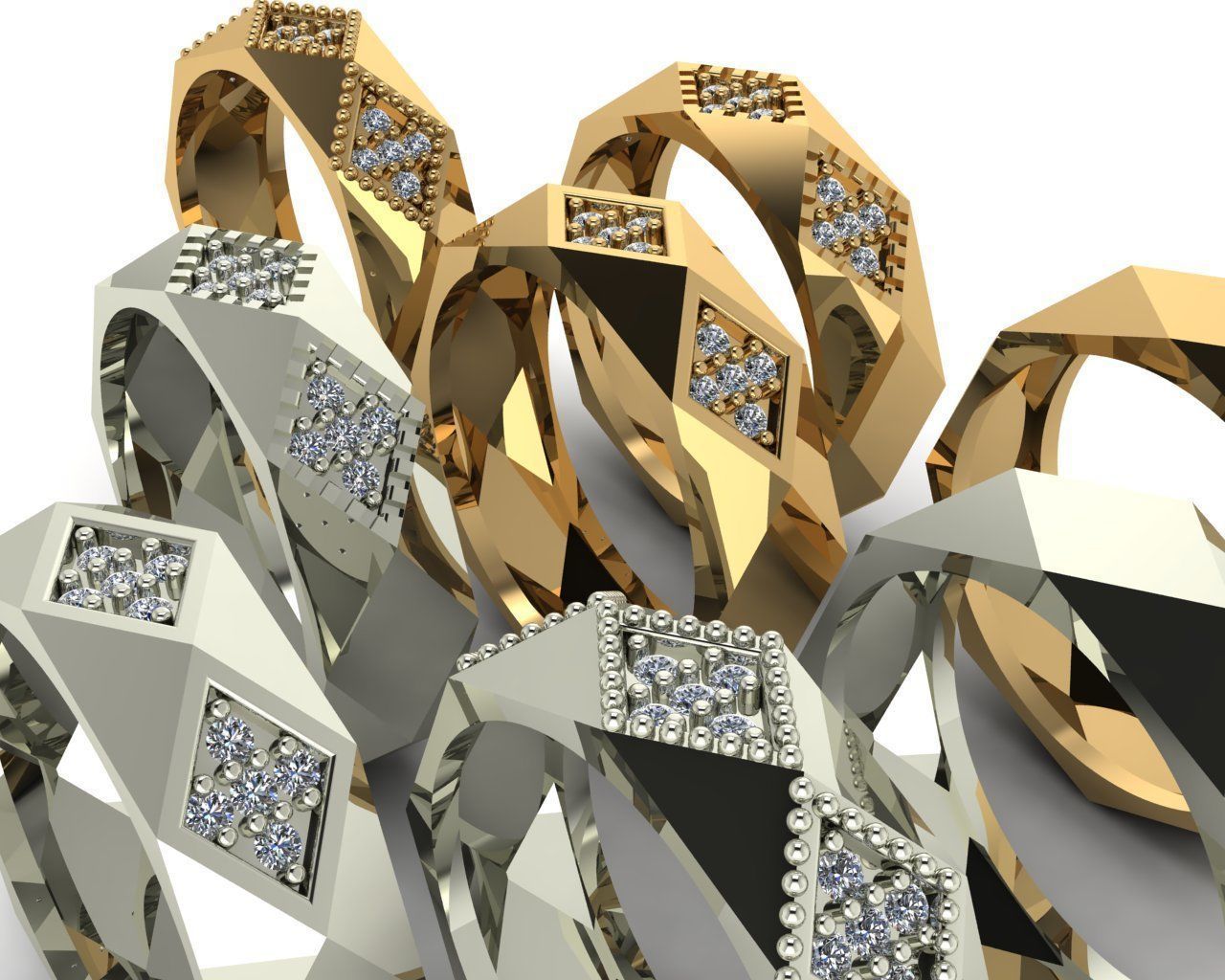 ring jewelry 3D print model_3