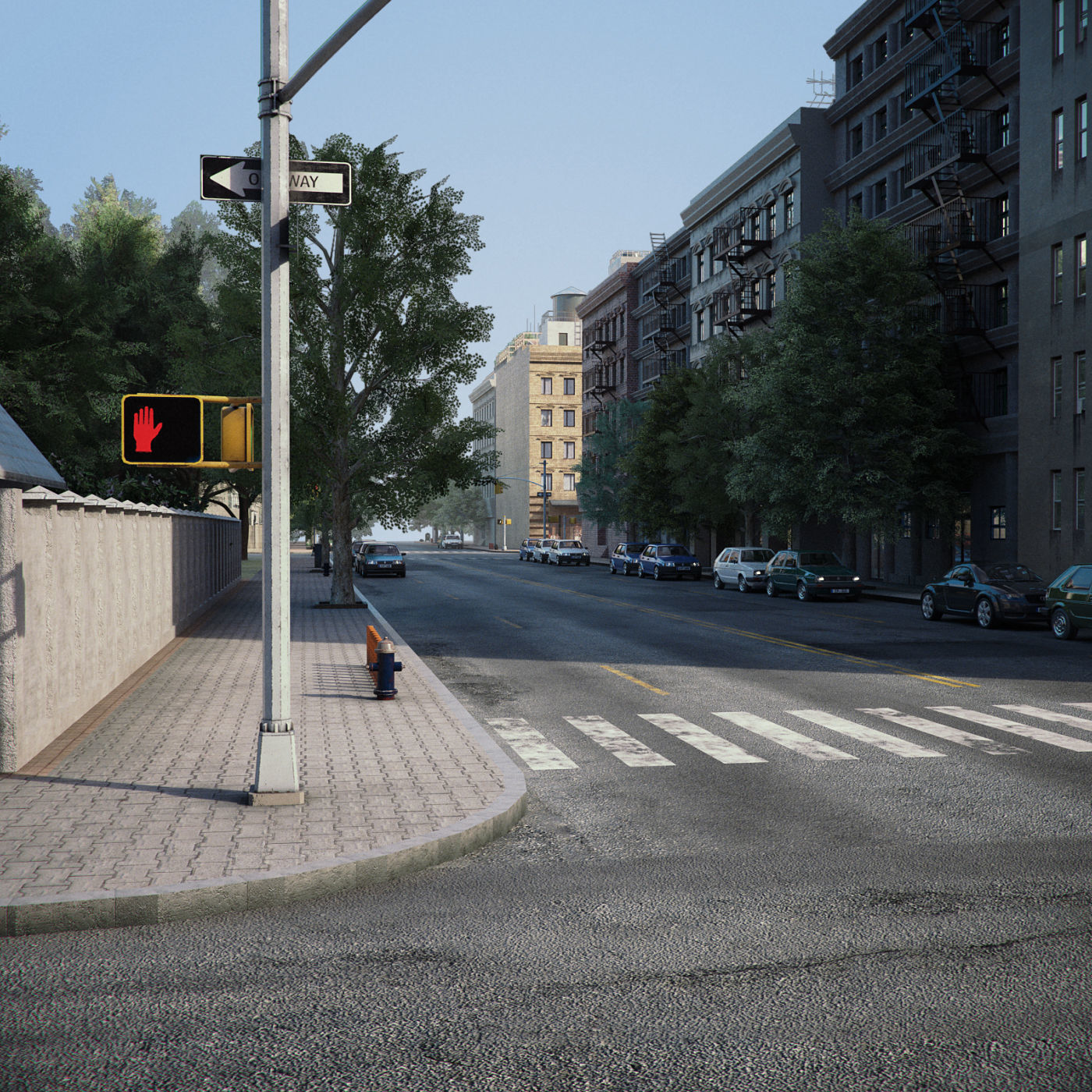 Realistic City District A16-R17 3D model_9