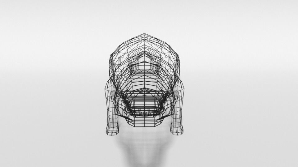 Low Poly Cartoon Crocodile Low-poly 3D model_16