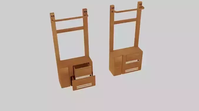 Surf Cabinet Padle Low-poly 3D model