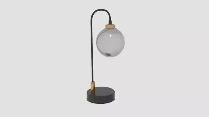 Tanner Black Table Lamp Low-poly 3D model