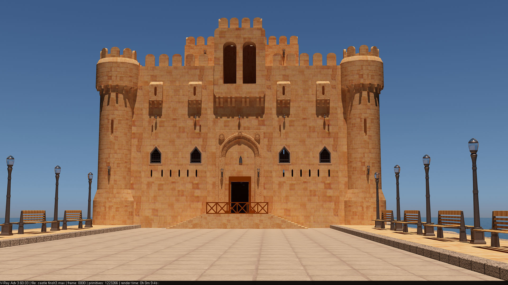 Citadel Qaitbay  3D model_6
