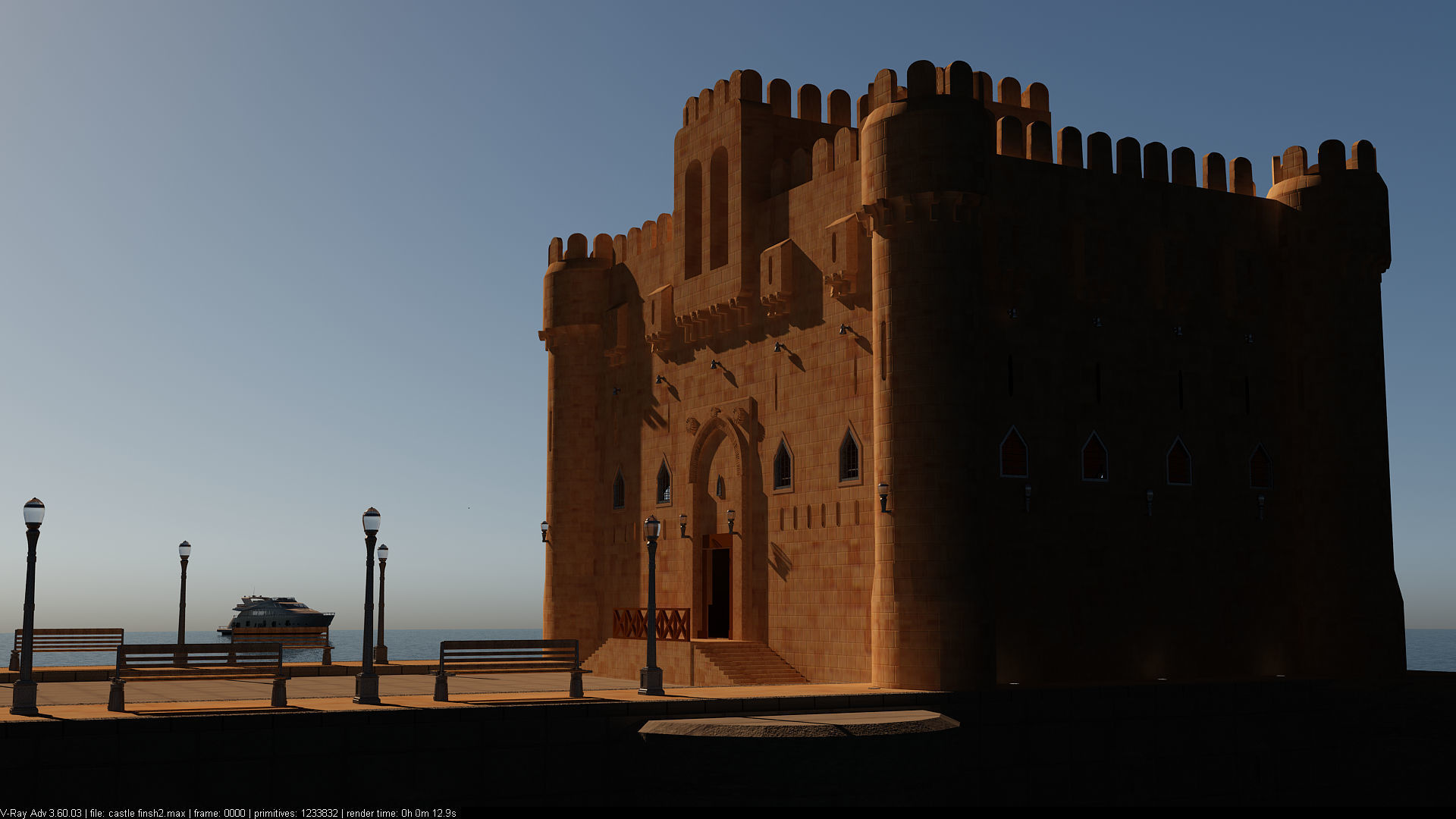 Citadel Qaitbay  3D model_8