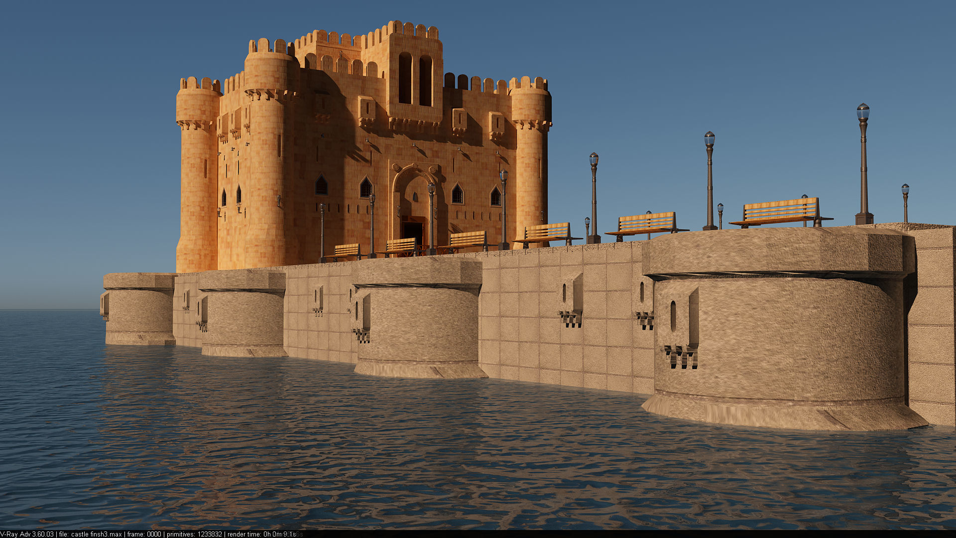 Citadel Qaitbay  3D model_4