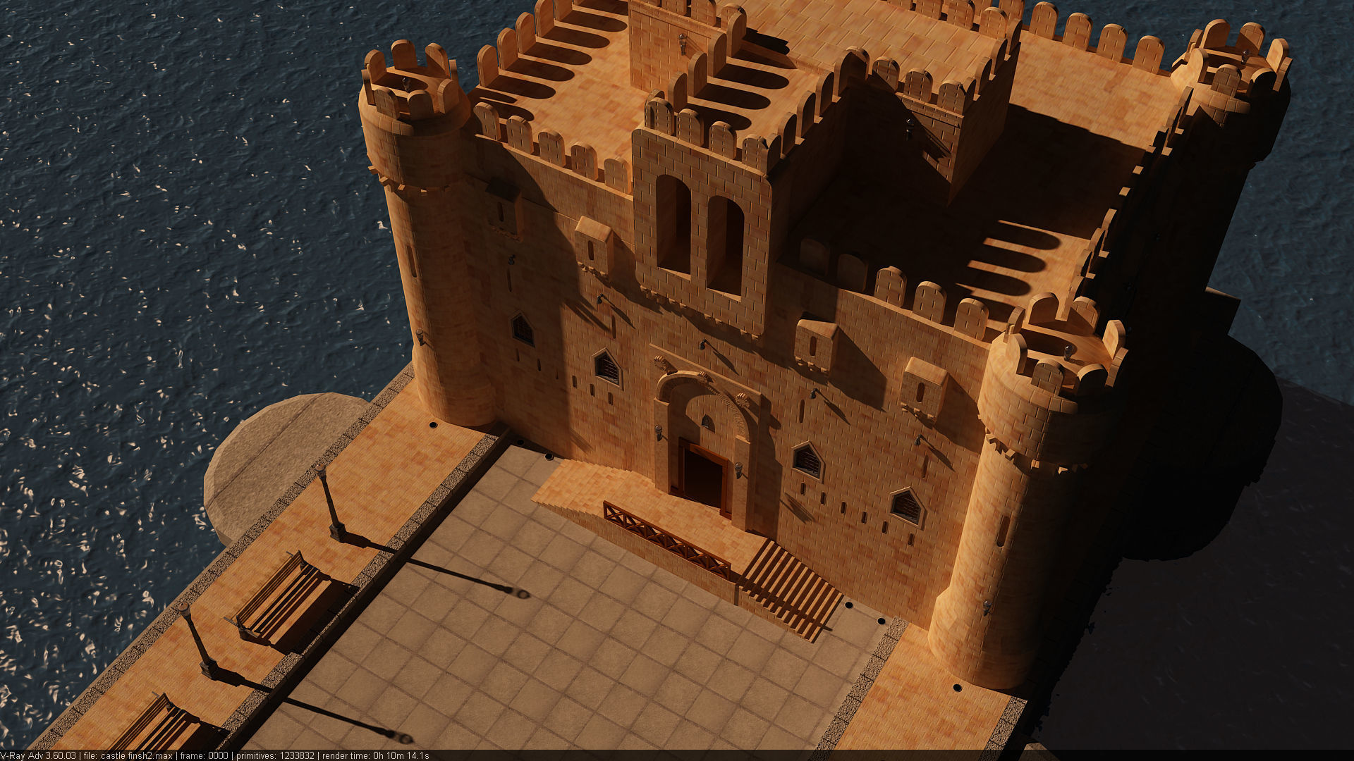 Citadel Qaitbay  3D model_3