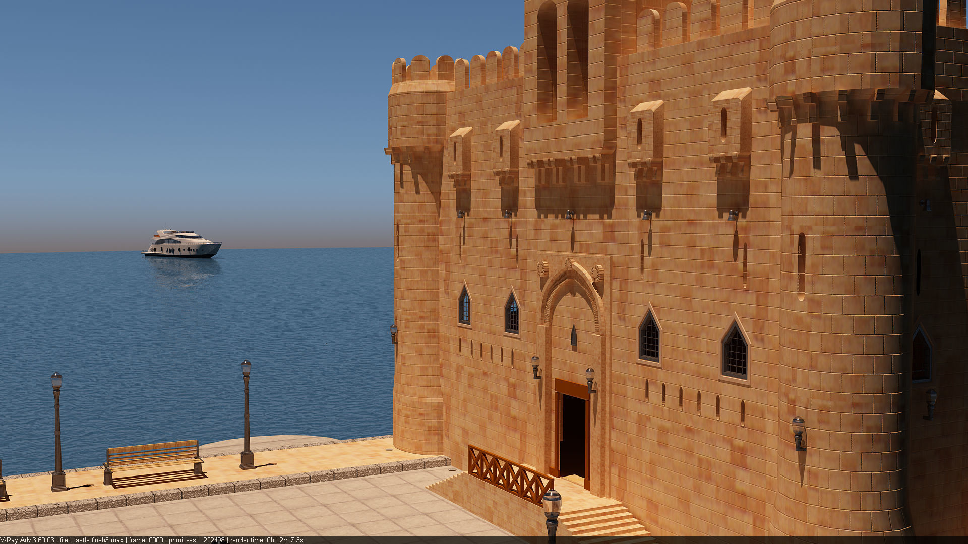 Citadel Qaitbay  3D model_2