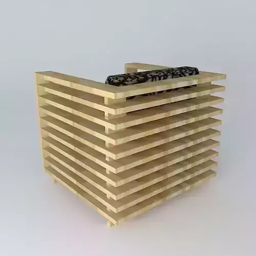 Stol wooden chair with floral pattern