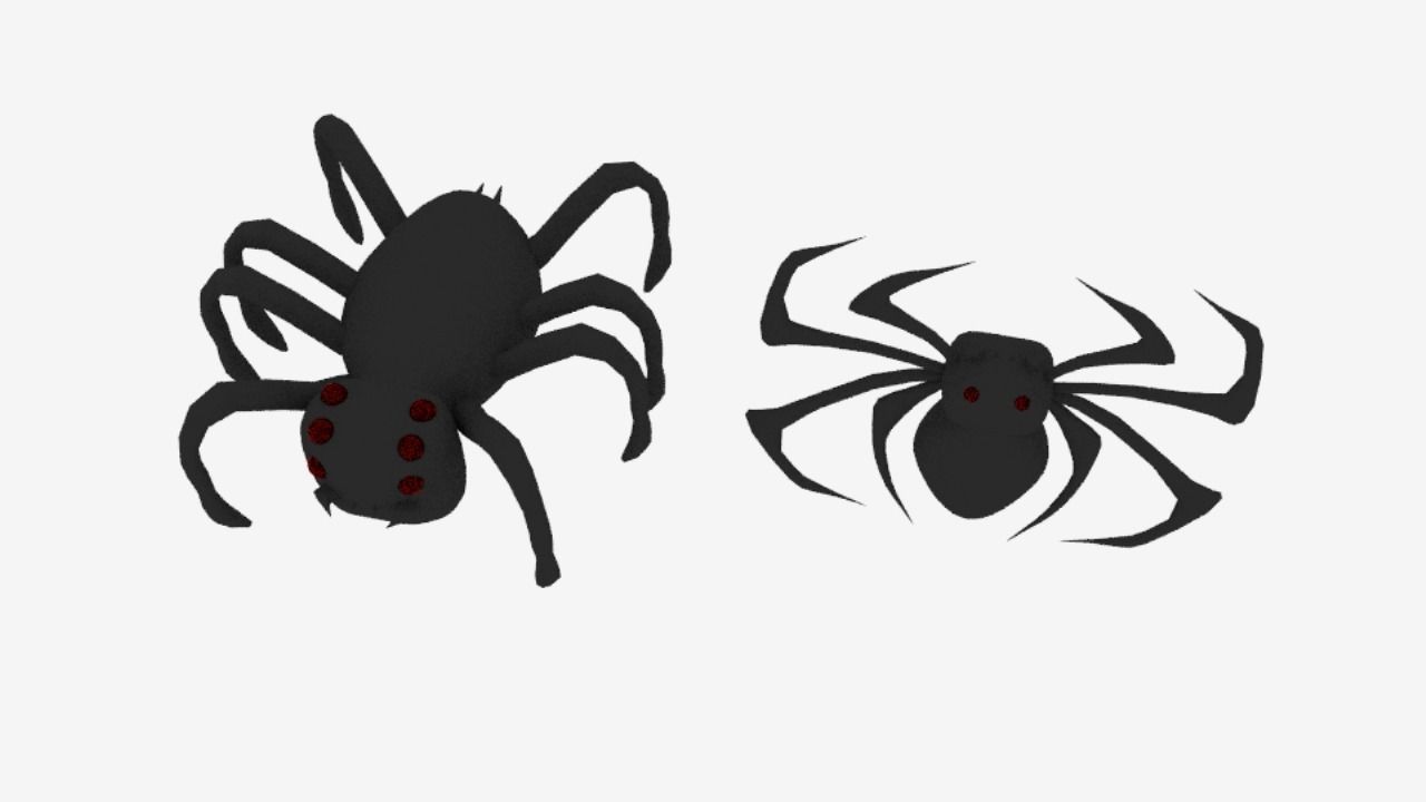 Spider Logo Emblem Low-poly 3D model_1