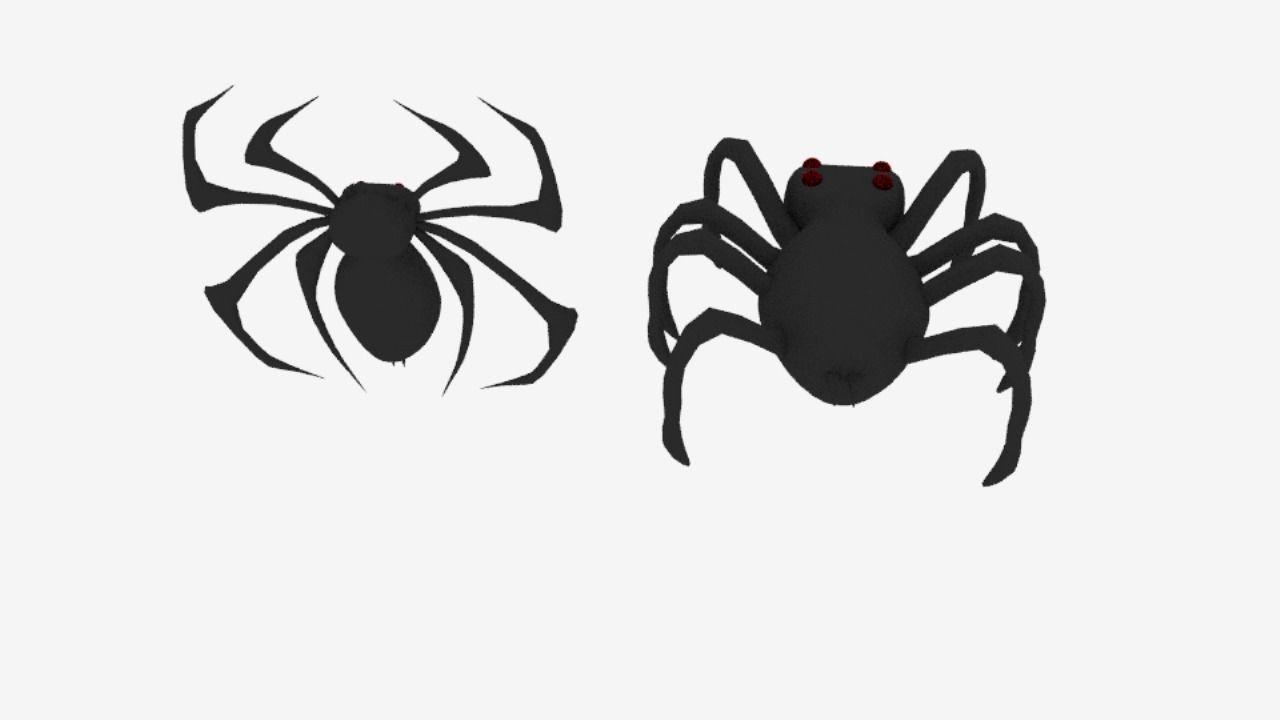 Spider Logo Emblem Low-poly 3D model_2
