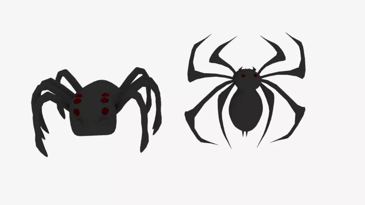 Spider Logo Emblem Low-poly 3D model_0