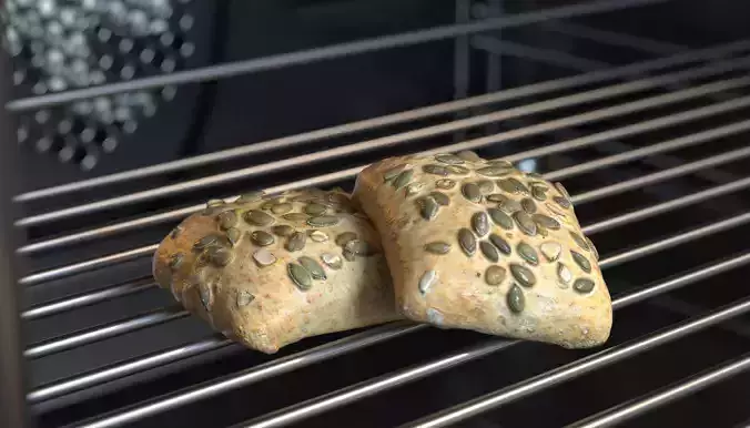 Pumpkin Bread Roll Photoscan Low-poly 3D model