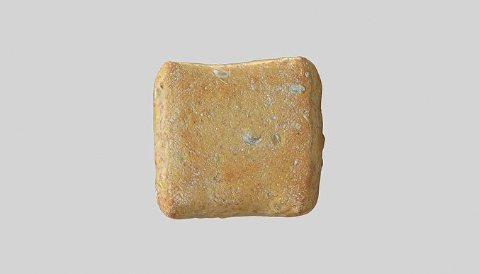 Pumpkin Bread Roll Photoscan Low-poly 3D model 6