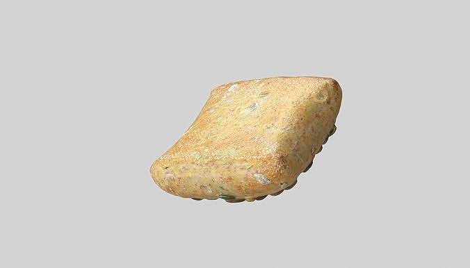 Pumpkin Bread Roll Photoscan Low-poly 3D model 5