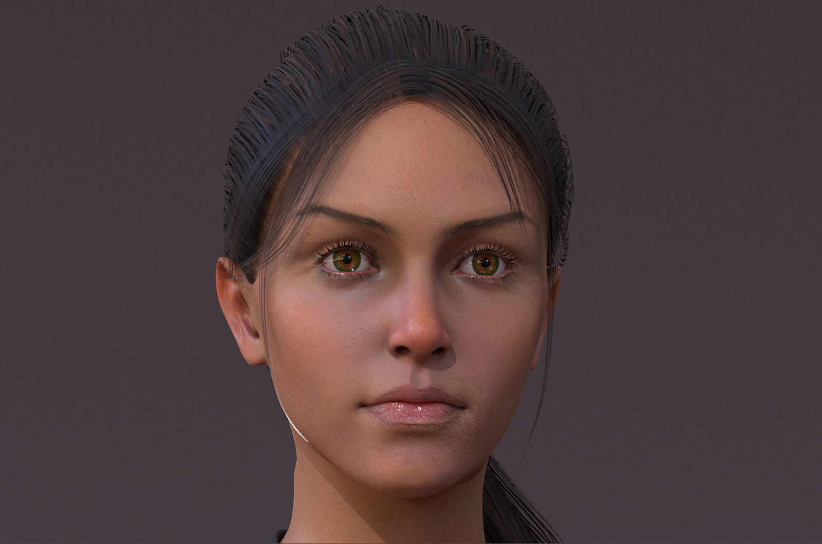 Female Full Body  Rig  Low-poly 3D model_8