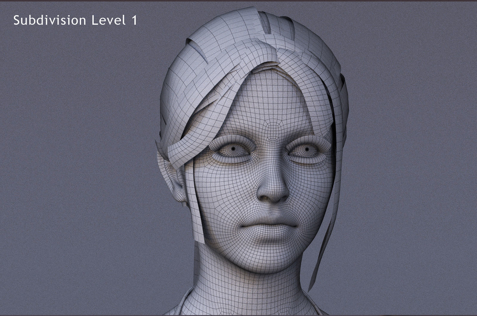 Female Full Body  Rig  Low-poly 3D model_20