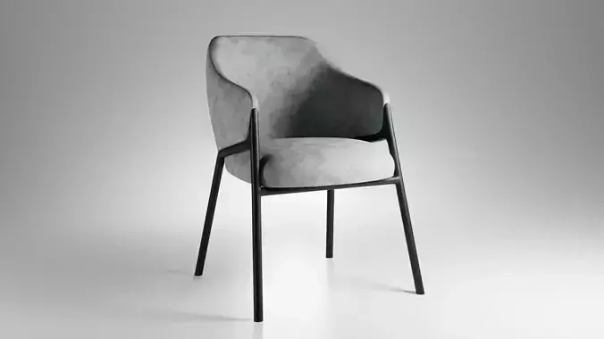 Chair with legs and upholstered seat