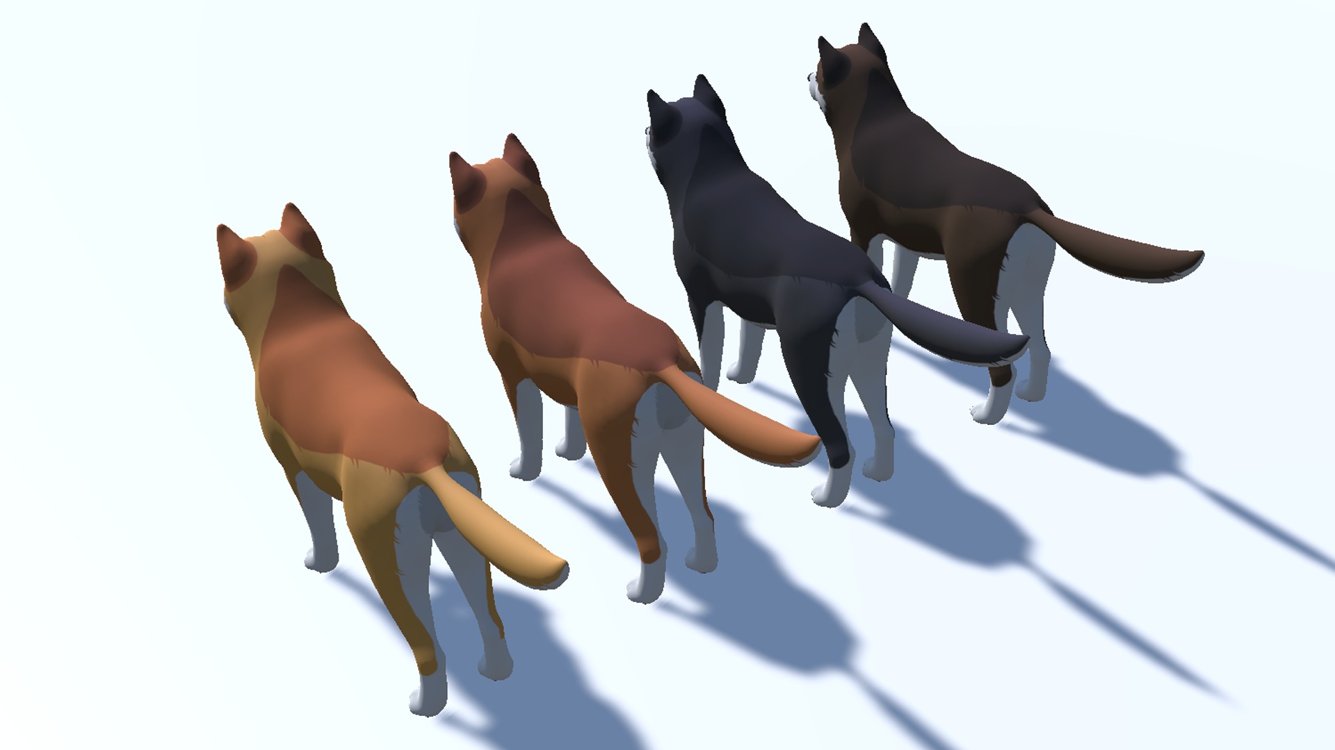 Cartoon Dog - Akita Inu Low-poly 3D model_12