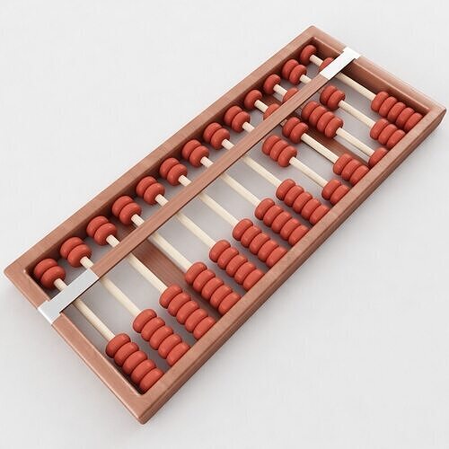 Abacus wooden 3D model