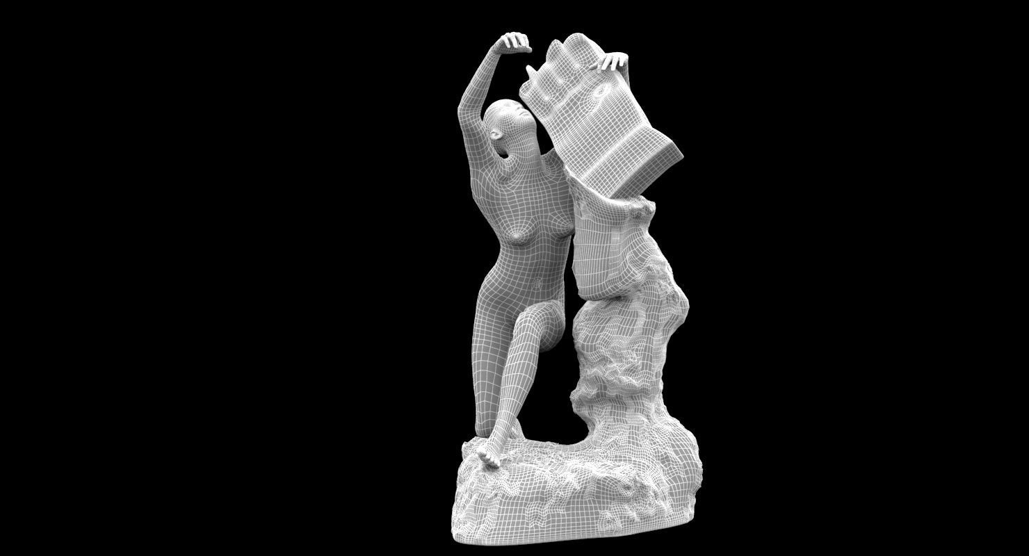 Auguste Rodin Orpheus 3D model_7