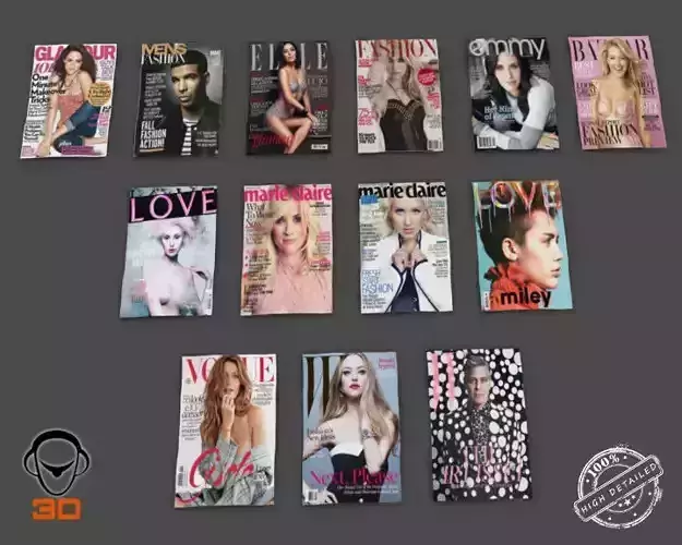 Magazines Collection 3D model