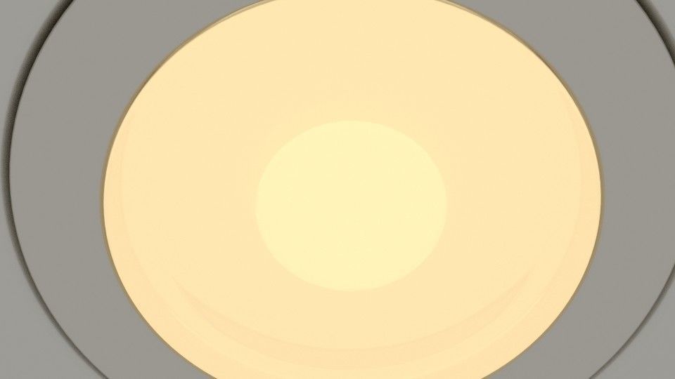  Recessed Round Light Low-poly 3D model_3