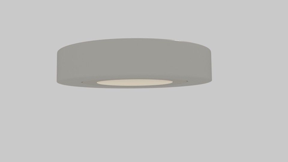  Recessed Round Light Low-poly 3D model_1