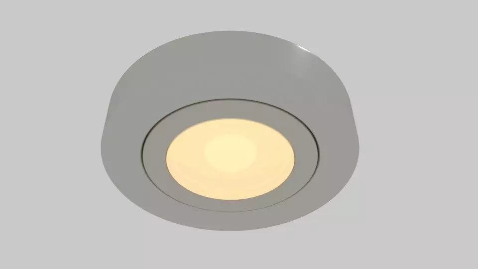  Recessed Round Light Low-poly 3D model_0