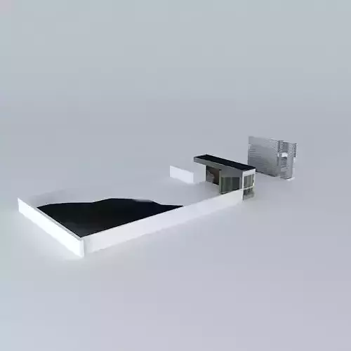 Penthouse house with roof