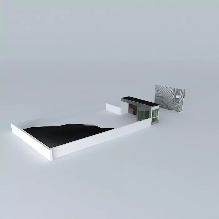 Penthouse house with roof Free 3D model