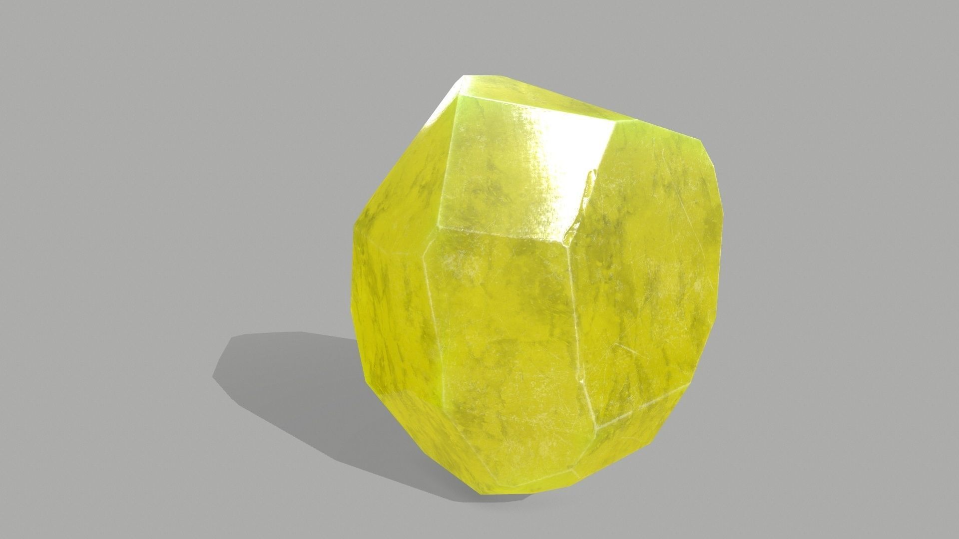 Crystal Set stone Low-poly 3D model_8