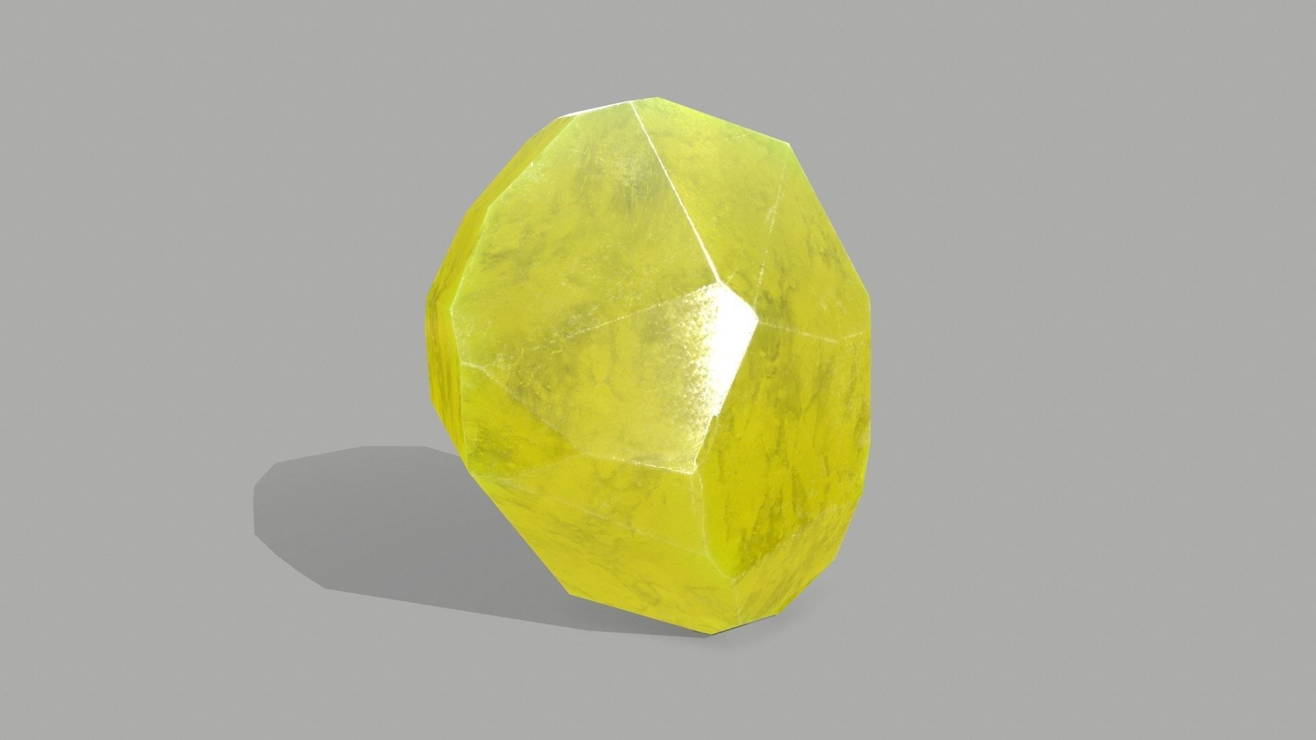 Crystal Set stone Low-poly 3D model_7