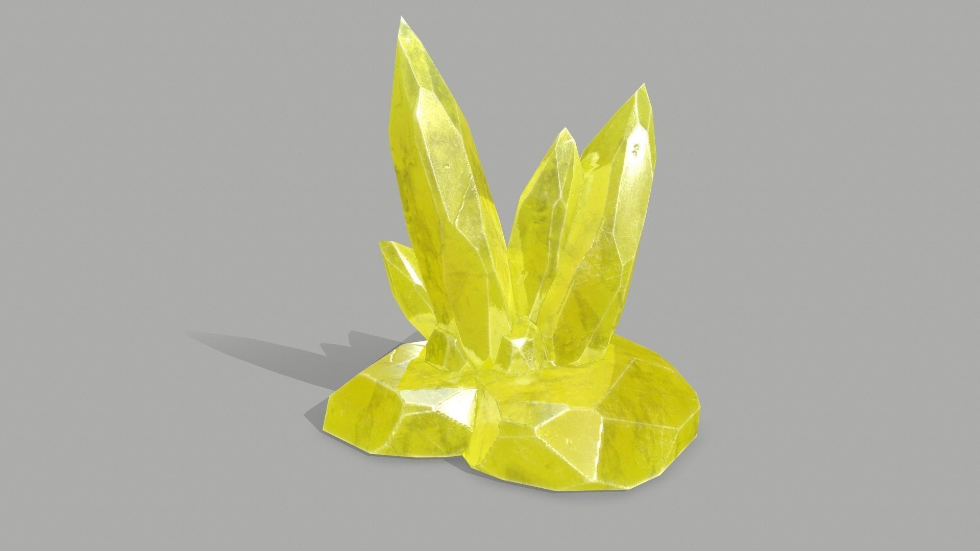 Crystal Set stone Low-poly 3D model_10