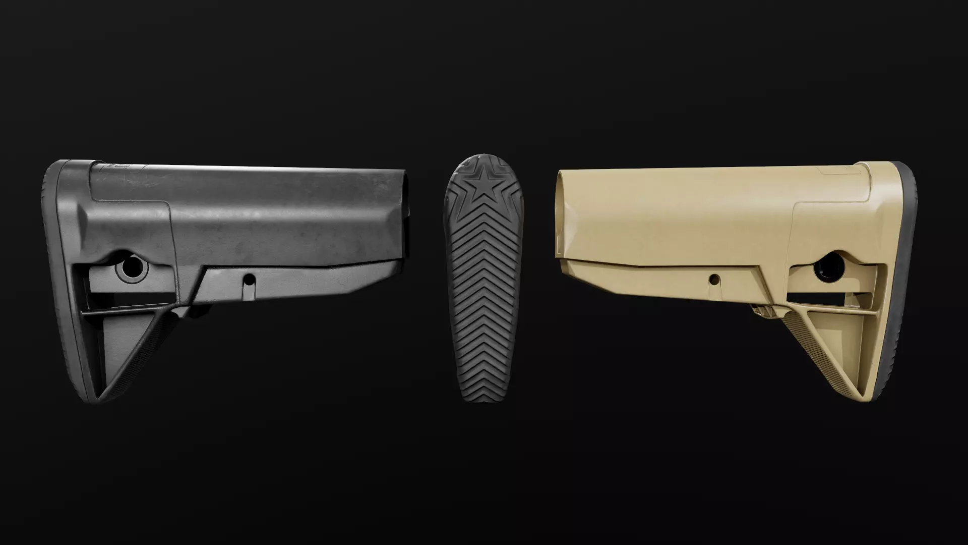 BCMGUNFIGHTER Mod 0 AR15 Collapsible Buttstock Low-poly 3D model_0