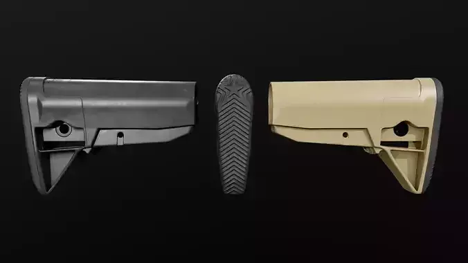 BCMGUNFIGHTER Mod 0 AR15 Collapsible Buttstock Low-poly 3D model