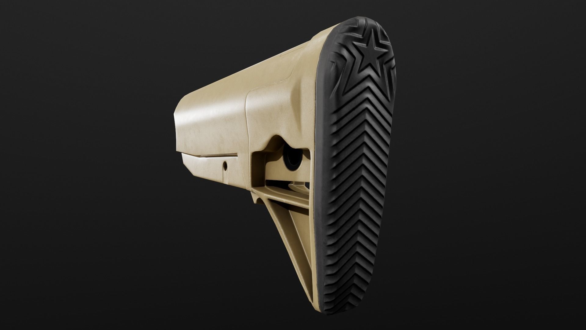 BCMGUNFIGHTER Mod 0 AR15 Collapsible Buttstock Low-poly 3D model_21