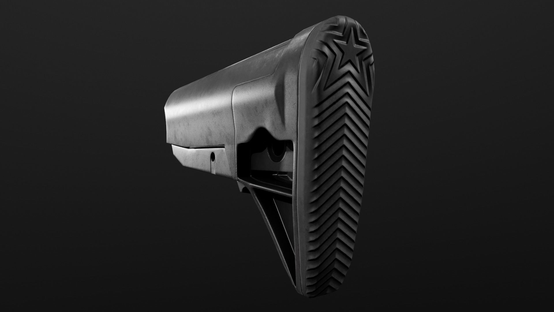 BCMGUNFIGHTER Mod 0 AR15 Collapsible Buttstock Low-poly 3D model_20