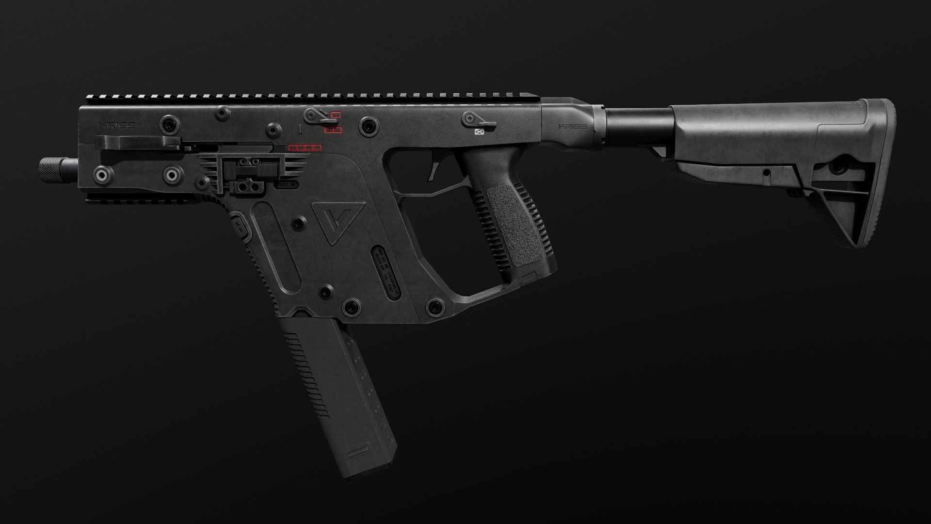 BCMGUNFIGHTER Mod 0 AR15 Collapsible Buttstock Low-poly 3D model_27
