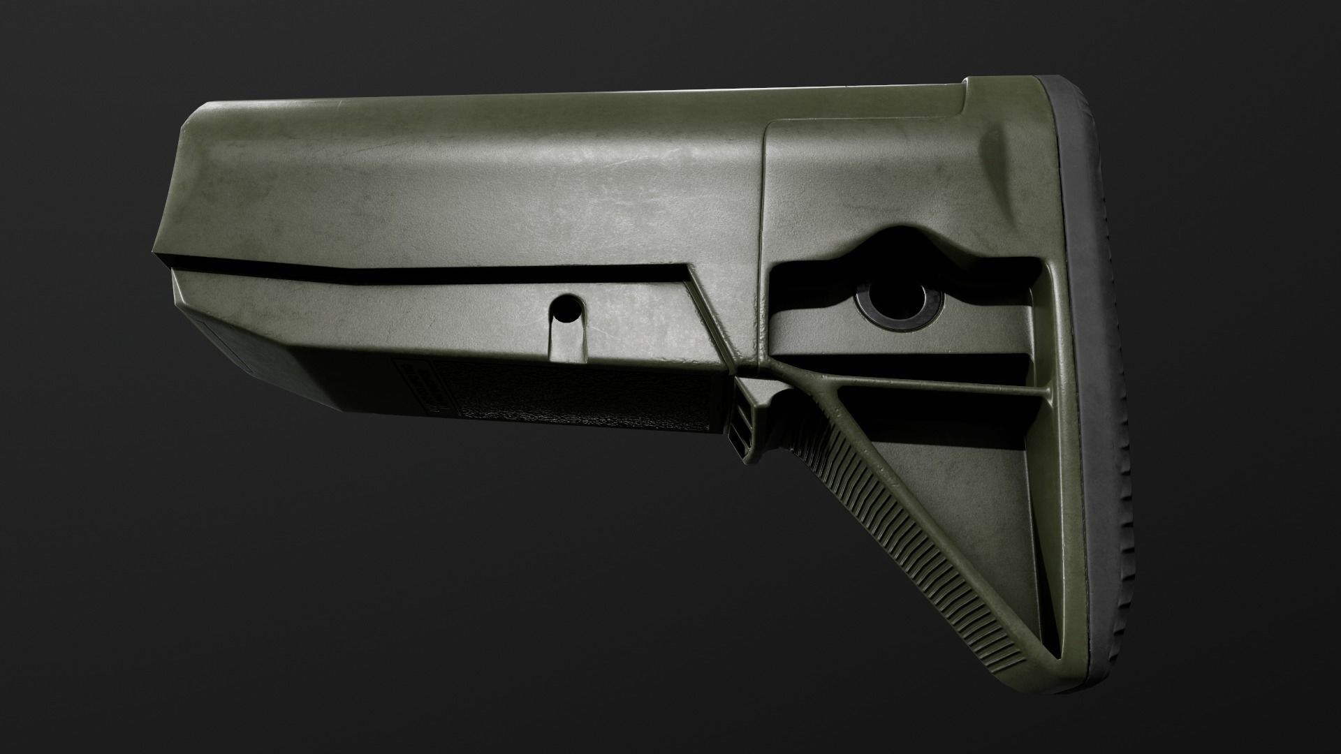 BCMGUNFIGHTER Mod 0 AR15 Collapsible Buttstock Low-poly 3D model_19