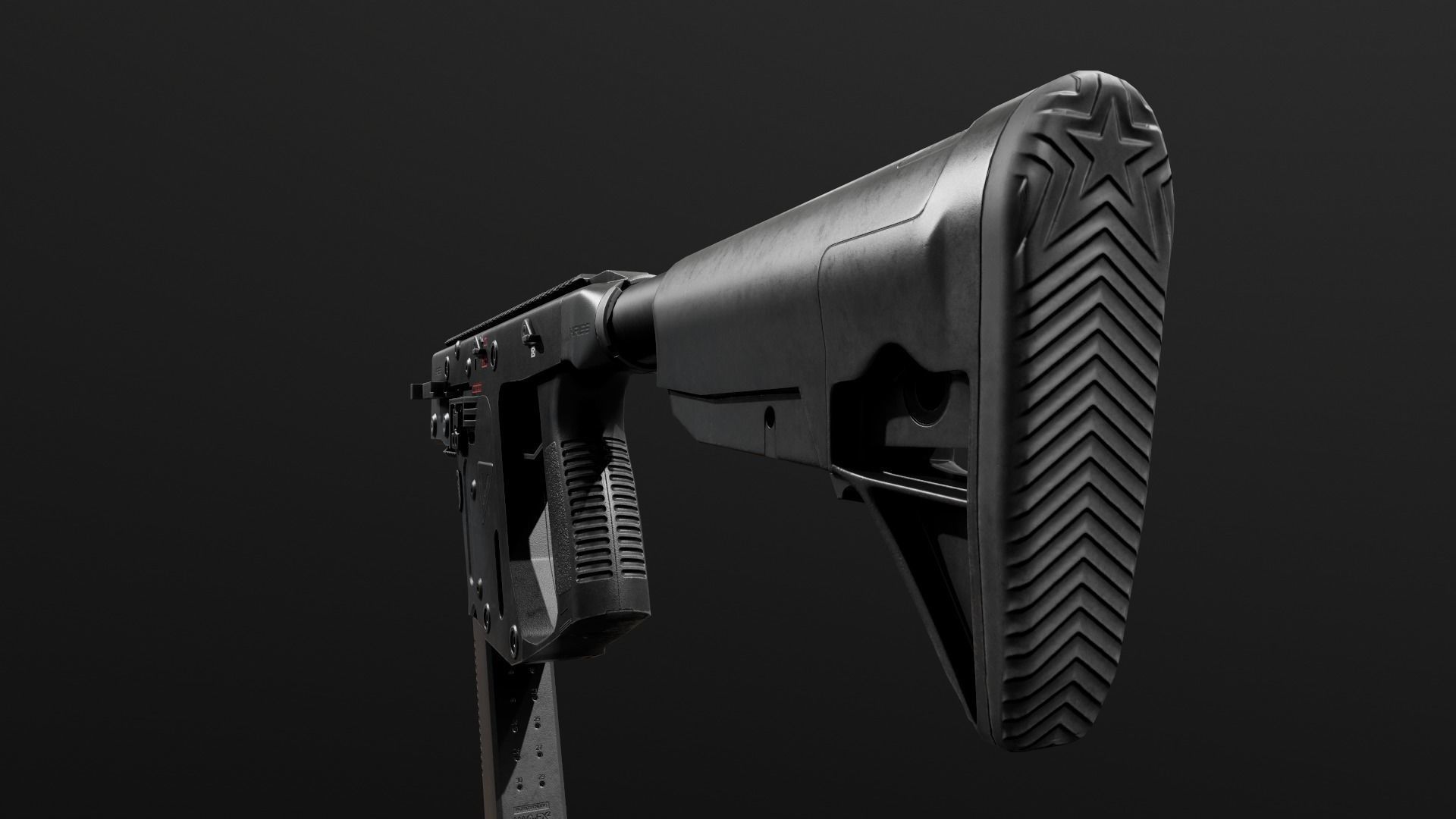 BCMGUNFIGHTER Mod 0 AR15 Collapsible Buttstock Low-poly 3D model_28