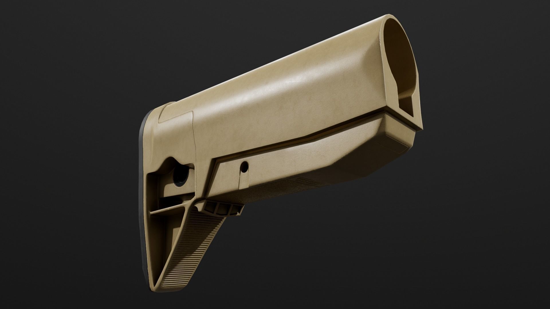 BCMGUNFIGHTER Mod 0 AR15 Collapsible Buttstock Low-poly 3D model_9