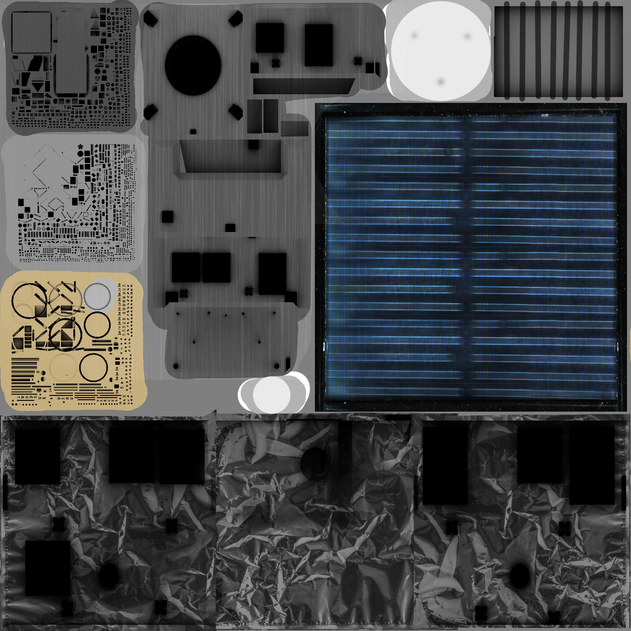 Rosetta probe with philae lander game ready Low-poly 3D model_7