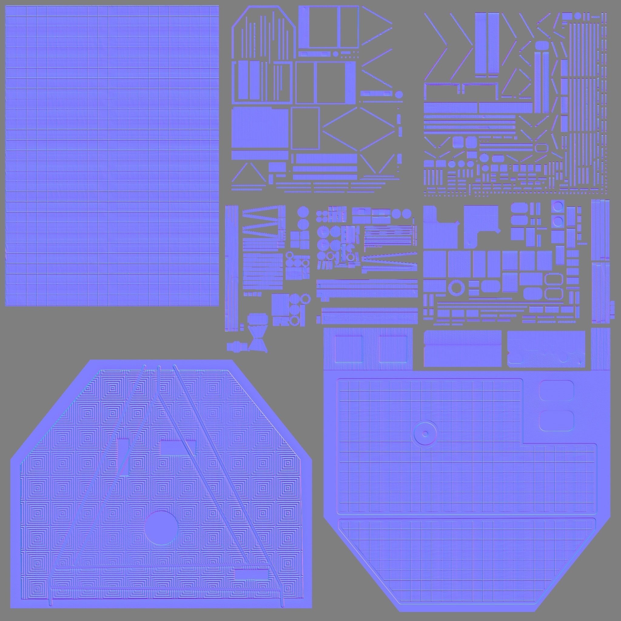 Rosetta probe with philae lander game ready Low-poly 3D model_6