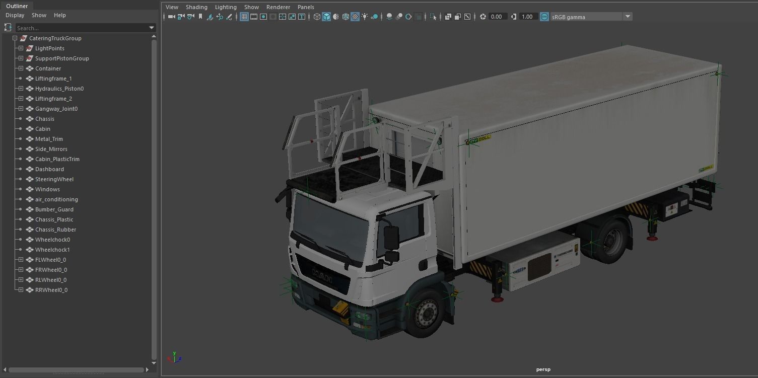 Airport Catering Truck 3D model_10