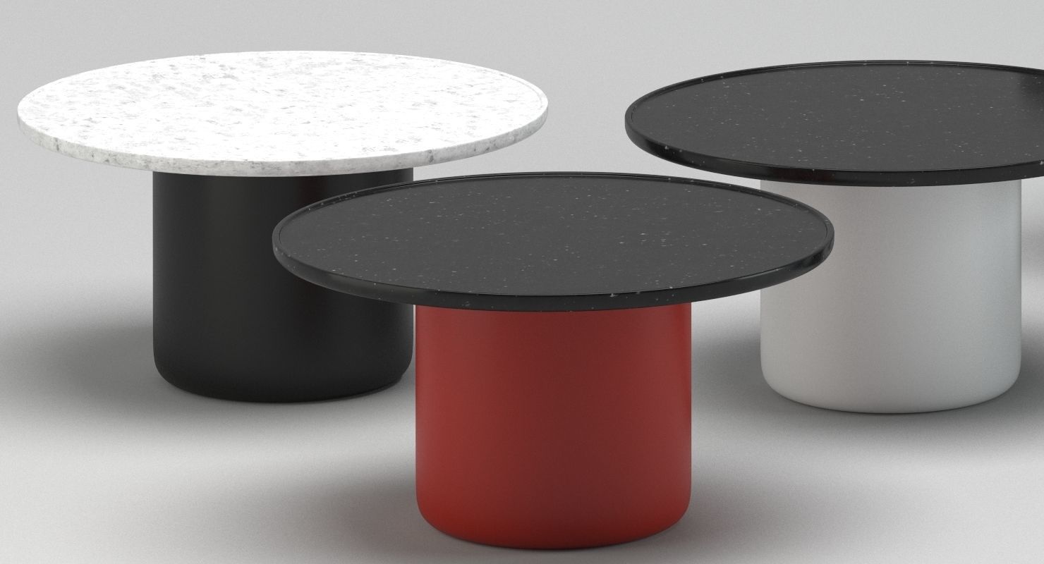 BandB Italia Button Tables 3D model_1